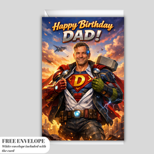 Happy Birthday Card for Your Dad – Cute Father Birthday Card, Dad Birthday Card, Greeting Card for Daddy, Birthday Card for Him
