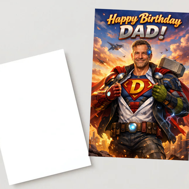 Happy Birthday Card for Your Dad – Cute Father Birthday Card, Dad Birthday Card, Greeting Card for Daddy, Birthday Card for Him