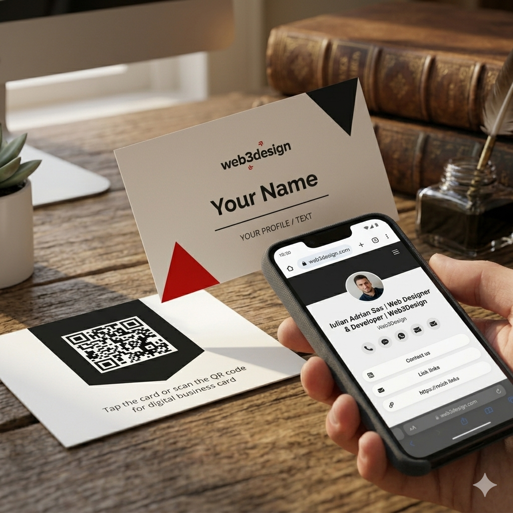 Premium Hybrid NFC & QR Smart Business Card – Instant Digital Profile