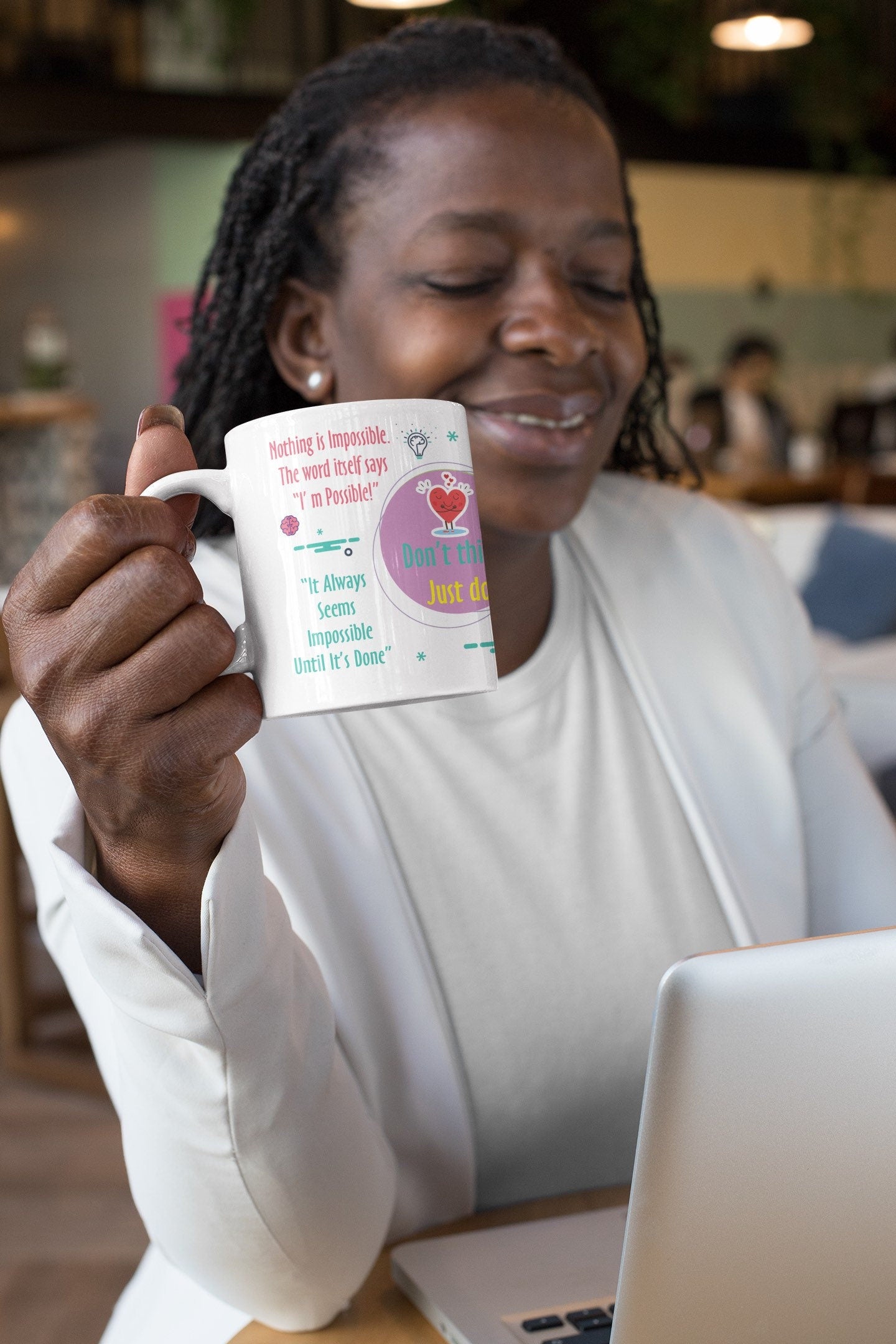 Mug Morning MINDSET Self Care Motivational Affirmation Wellbeing  Mental Health Mindset Law of Attraction Manifest ceramic mug