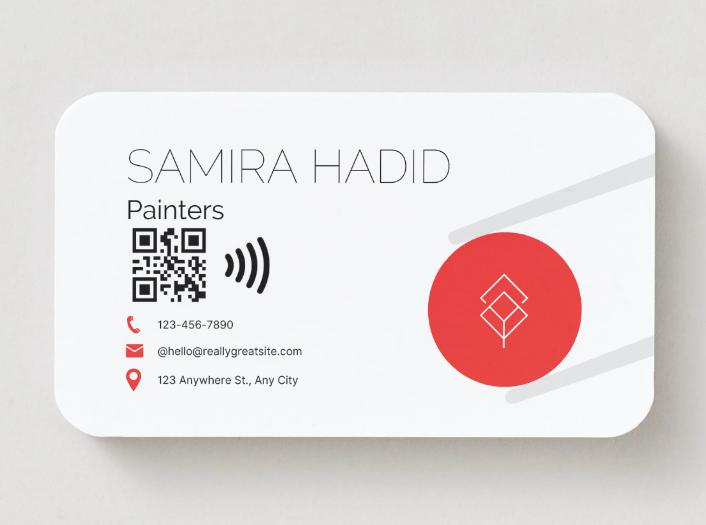 NFC Business Card for Painters: Contactless Digital Tap Card, Custom QR Code