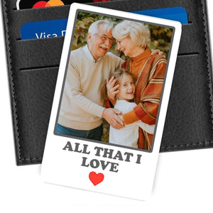 Personalized Photo Wallet Card: PVC Anniversary Keepsake Gift