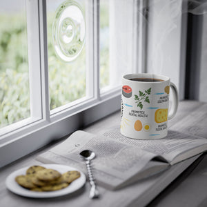 Vitamin D Mug: Glossy Ceramic Coffee Cup, Health Gift