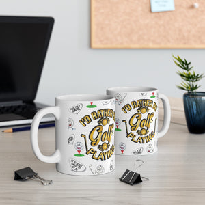 I’d Rather Golf Playing Ceramic Mug: The Perfect Birthday Gift for Her and him mug gift idea