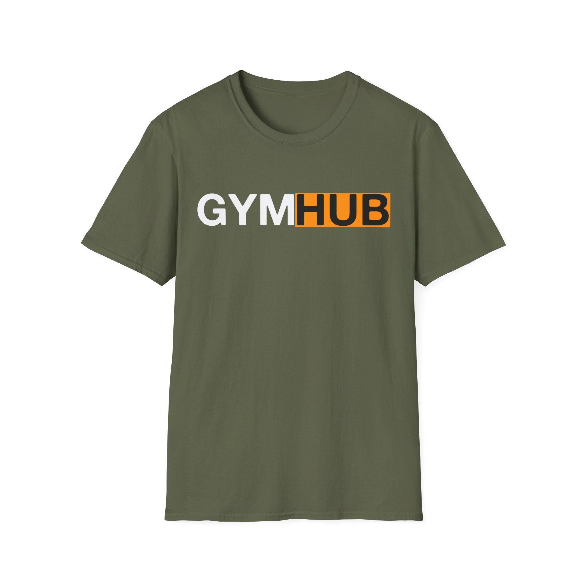 Funny Gym Hub Unisex T-Shirt, Gym Lovers Workout Jersey, Motivation Gift for Gym Freaks, Training Tee for Boyfriend Girlfriend, Creative