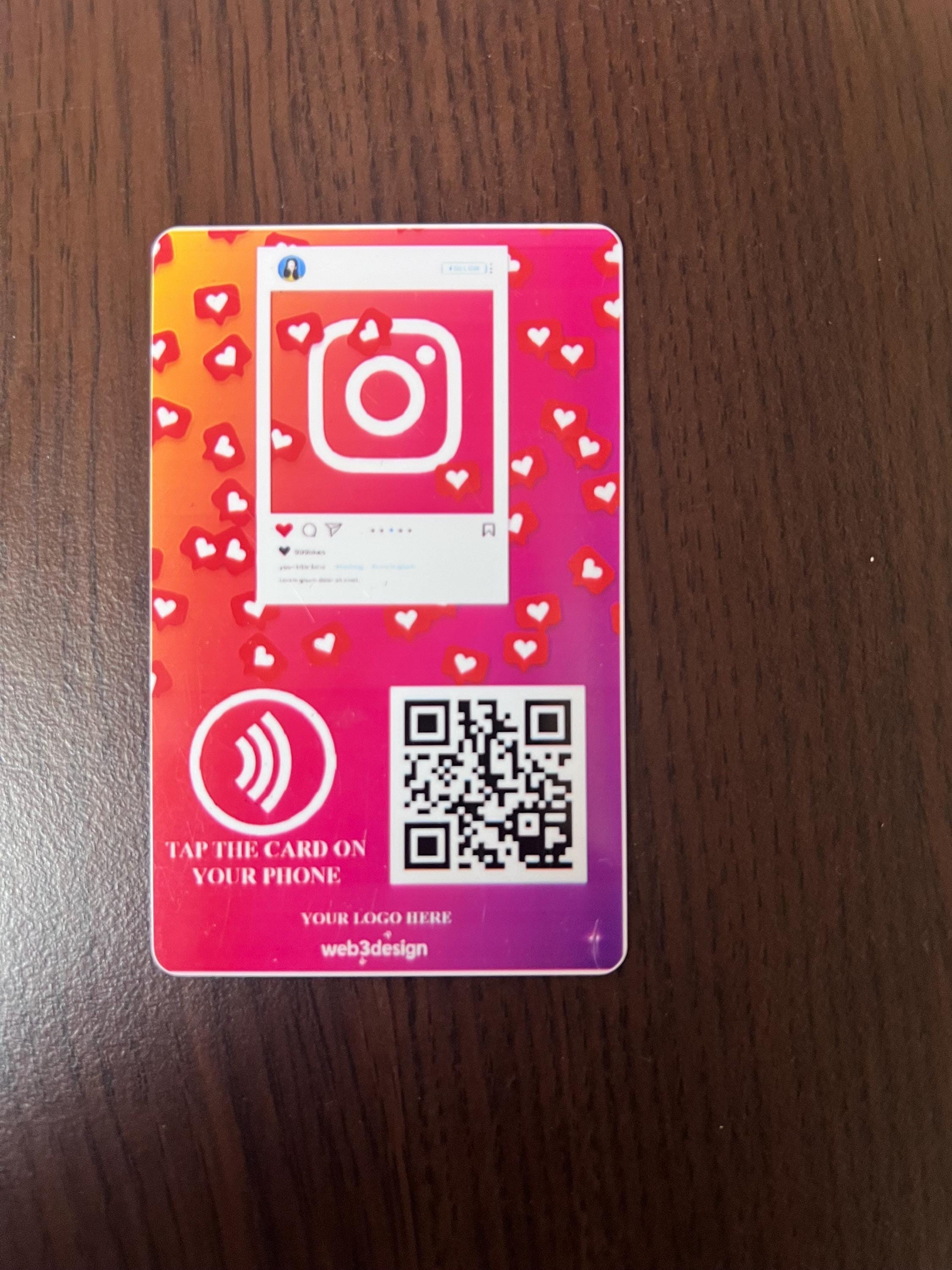 Custom NFC Instagram Tap Card: Social Media Business Card