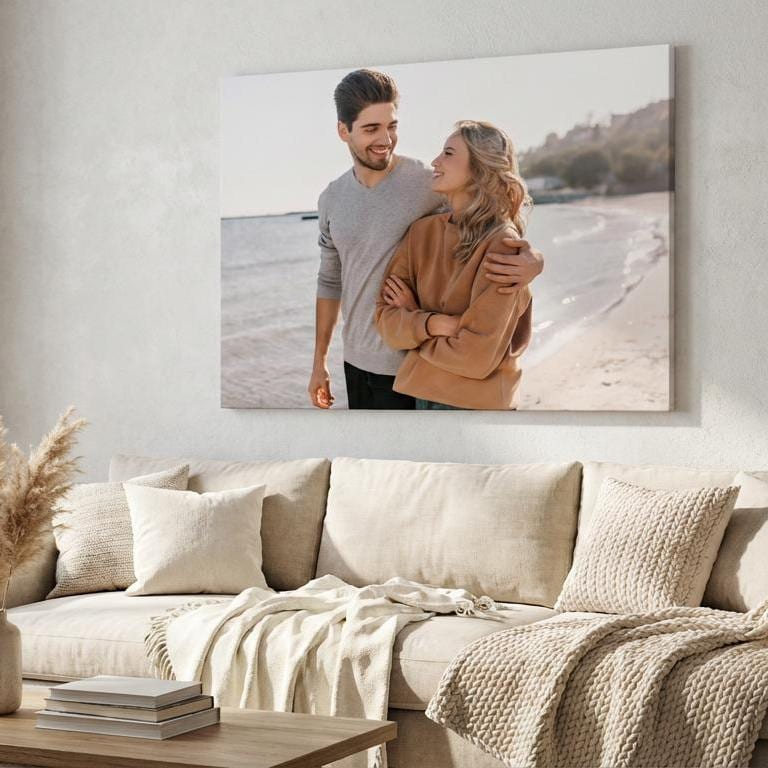 Personalised Photo Canvas Print Ireland, Custom Wall Art Gift for Couple, Family, Mum, Boyfriend, Couple, Home Decor