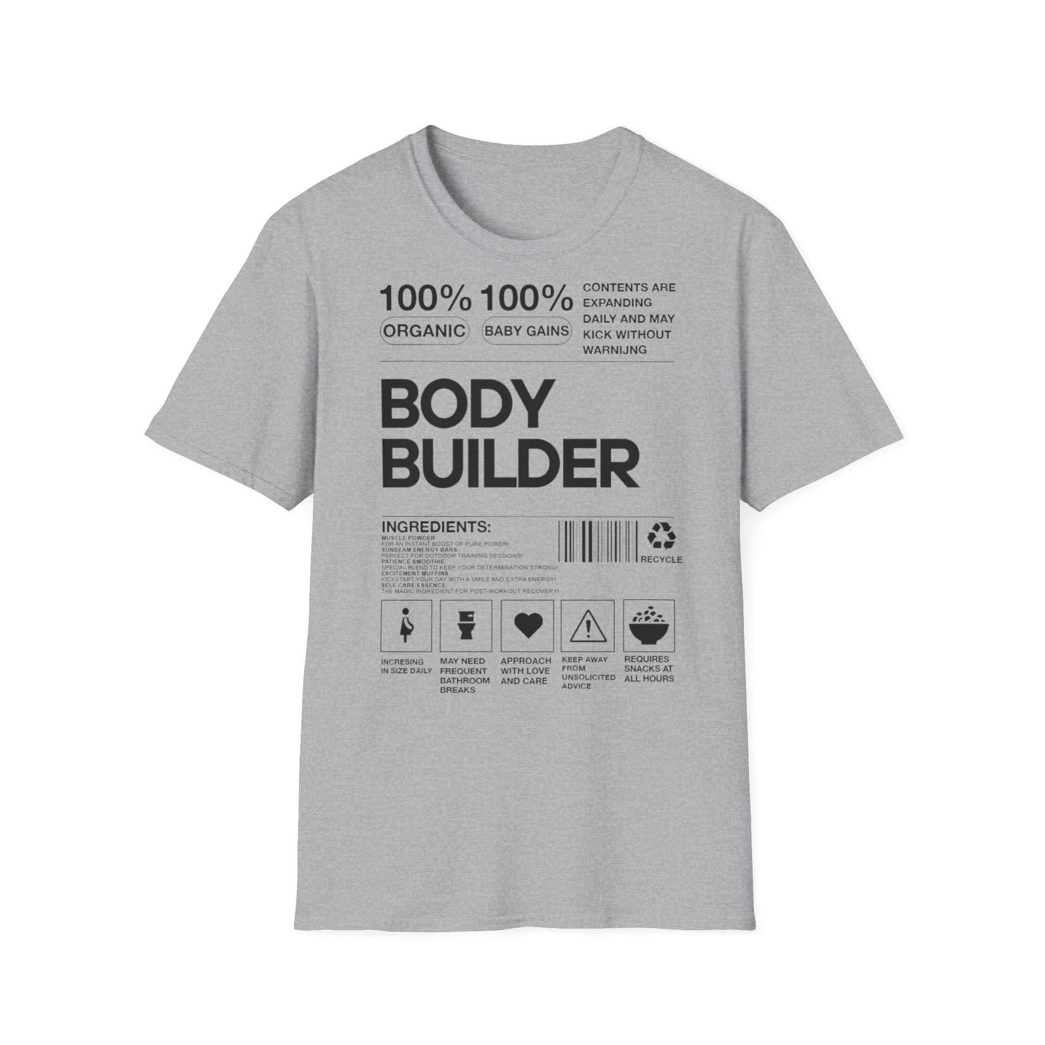 Fitness Workout Reveal T-Shirt, Gym Buddy Maternity Gift, Bodybuilder Pregnancy Announcement Shirt, Weightlifting Baby Announcement Outfit,