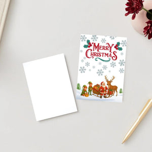 Christmas Card | Santa Team Xmas greeting Card | santa gift Card | For both of you | Santa Christmas card