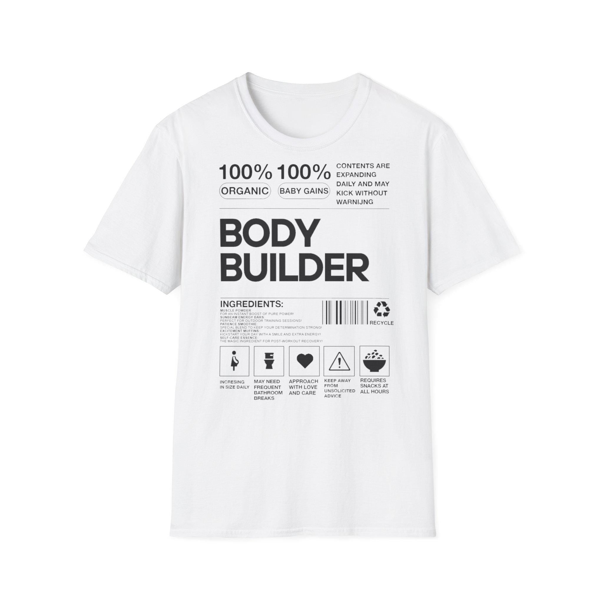 Fitness Workout Reveal T-Shirt, Gym Buddy Maternity Gift, Bodybuilder Pregnancy Announcement Shirt, Weightlifting Baby Announcement Outfit,