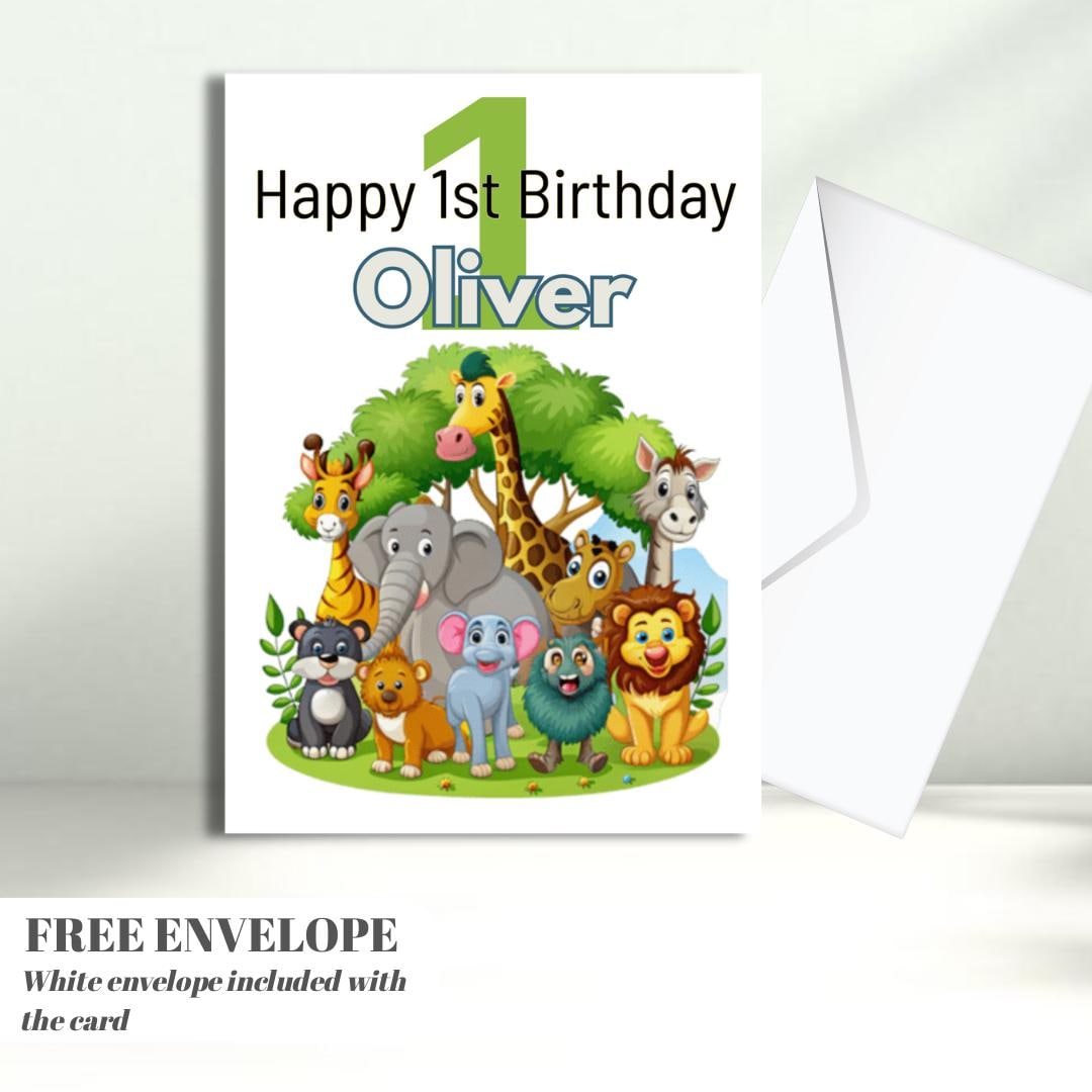 1st Birthday Card For Boy, Son 1st Birthday Card, Special First Birthday Gift For Grandson, First Birthday Card, Nephew 1st Birthday