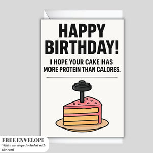 Gym Birthday Card – Funny Gym Lovers Card – Gym Gift for Him & Her – Gym Bro Greeting Card – Fitness Gift for Men – Workout Lover Birthday