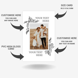 Personalised Photo Wallet Card and Greeting card For Husband, Wife Or Family, Anniversary Photo Gift For Him, Her | Custom Photo and Text