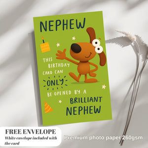 For my nephew Birthday card - nephew Birthday Card Cute nephew birthday cards , card for him greeting card for nephew A5 size
