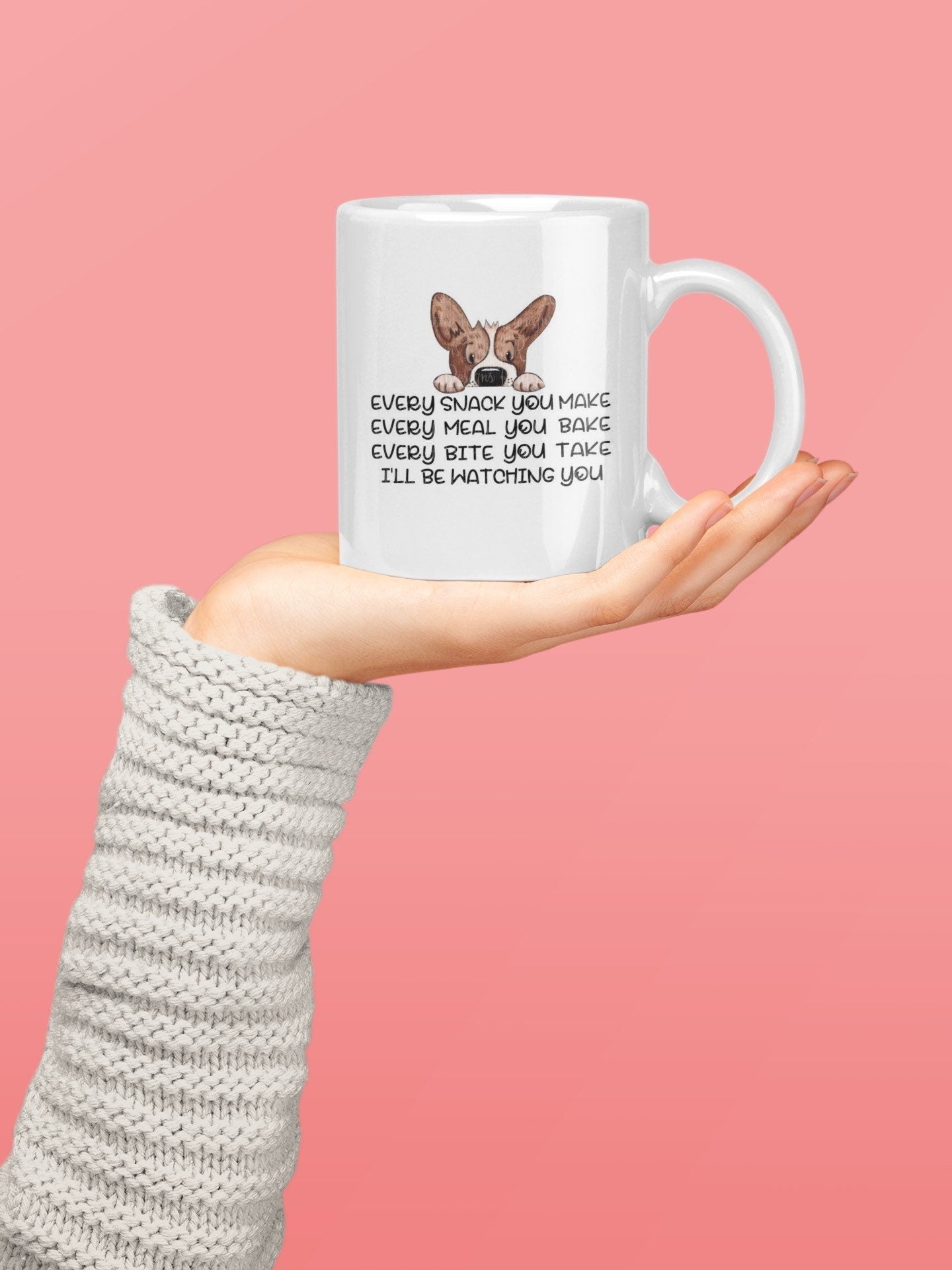 Custom Dog Mug: Personalized Pet Portrait, Dog Memorial Gift