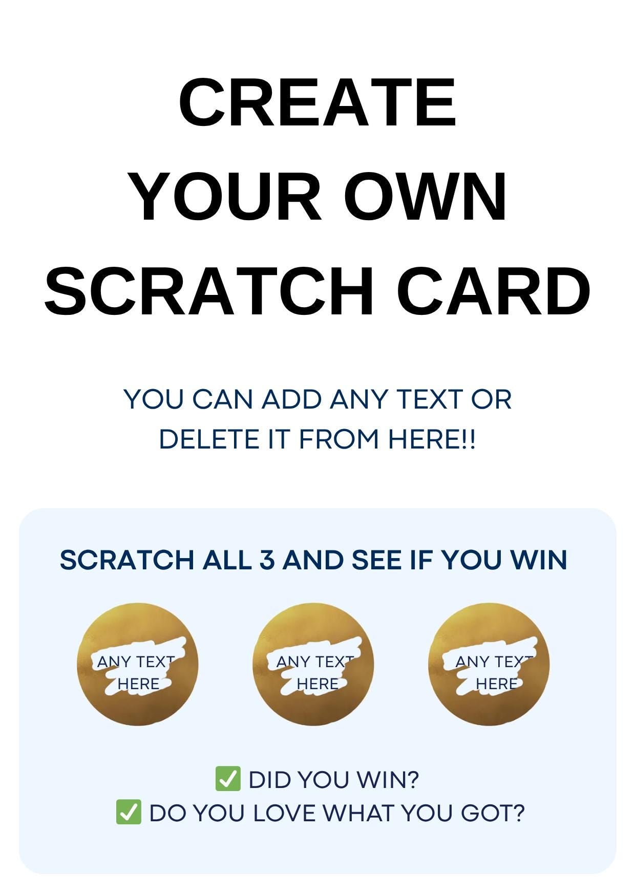 Create your own scratch card Custom Birthday Scratch Card – Personalised  scratch and reveal card Fun Birthday Present , scratch and reveal