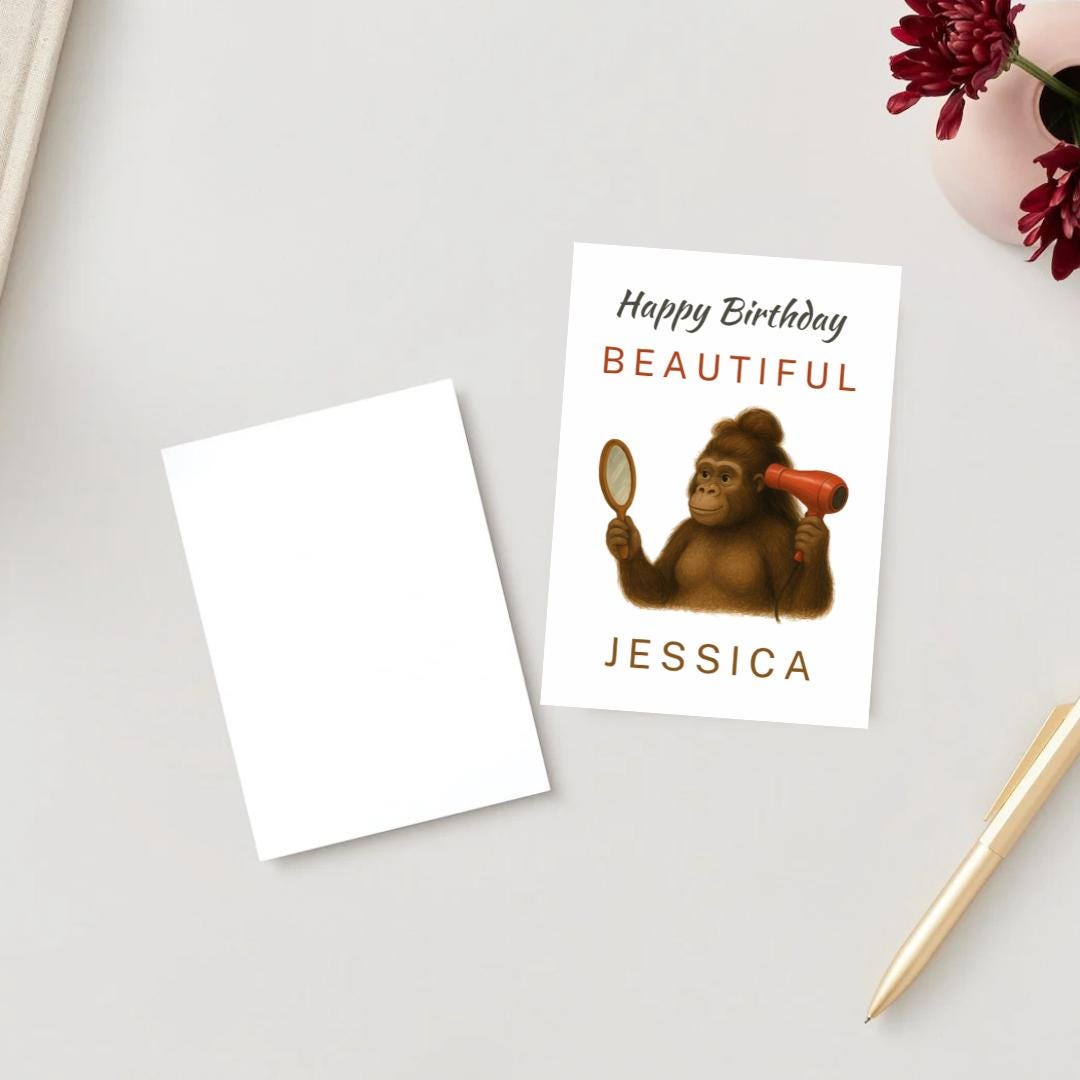 Birthday Card - Funny Personalised Greeting Card | Custom Name Card for your friends, niece, auntie, sister, grandma