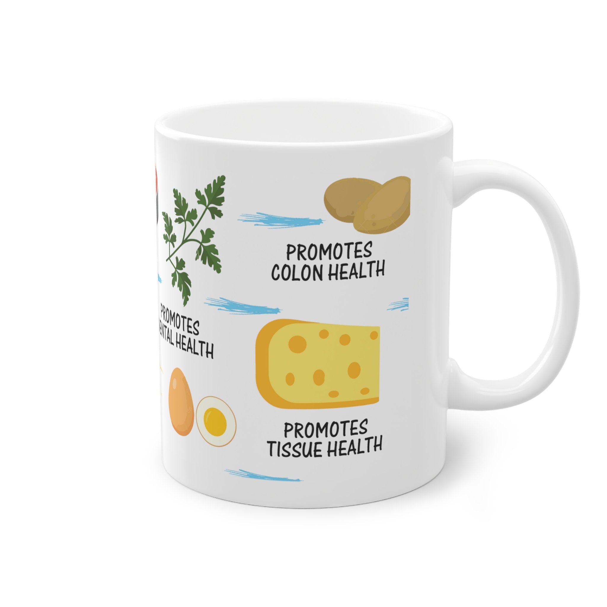 Vitamin D Mug: Glossy Ceramic Coffee Cup, Health Gift