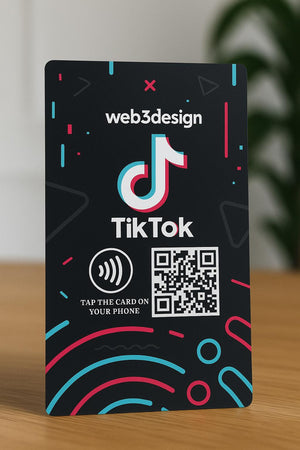 Custom NFC TikTok Follow Card: Double-Sided Social Media Growth