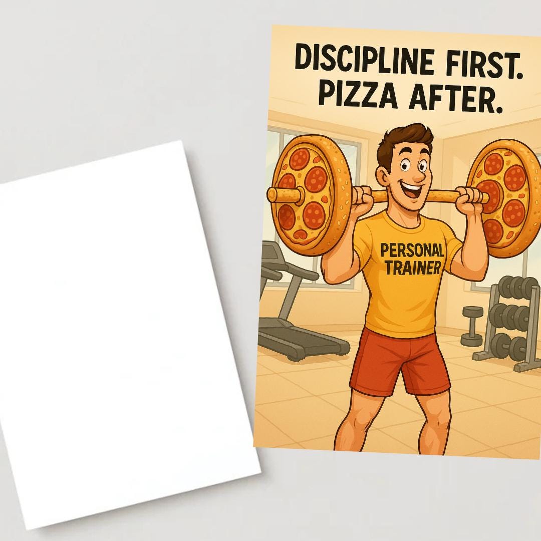Funny Personal Trainer Card – Gym Lover Christmas Card – Personal Trainer Gift – Fitness Coach Thank You Card – Unique Gym Card