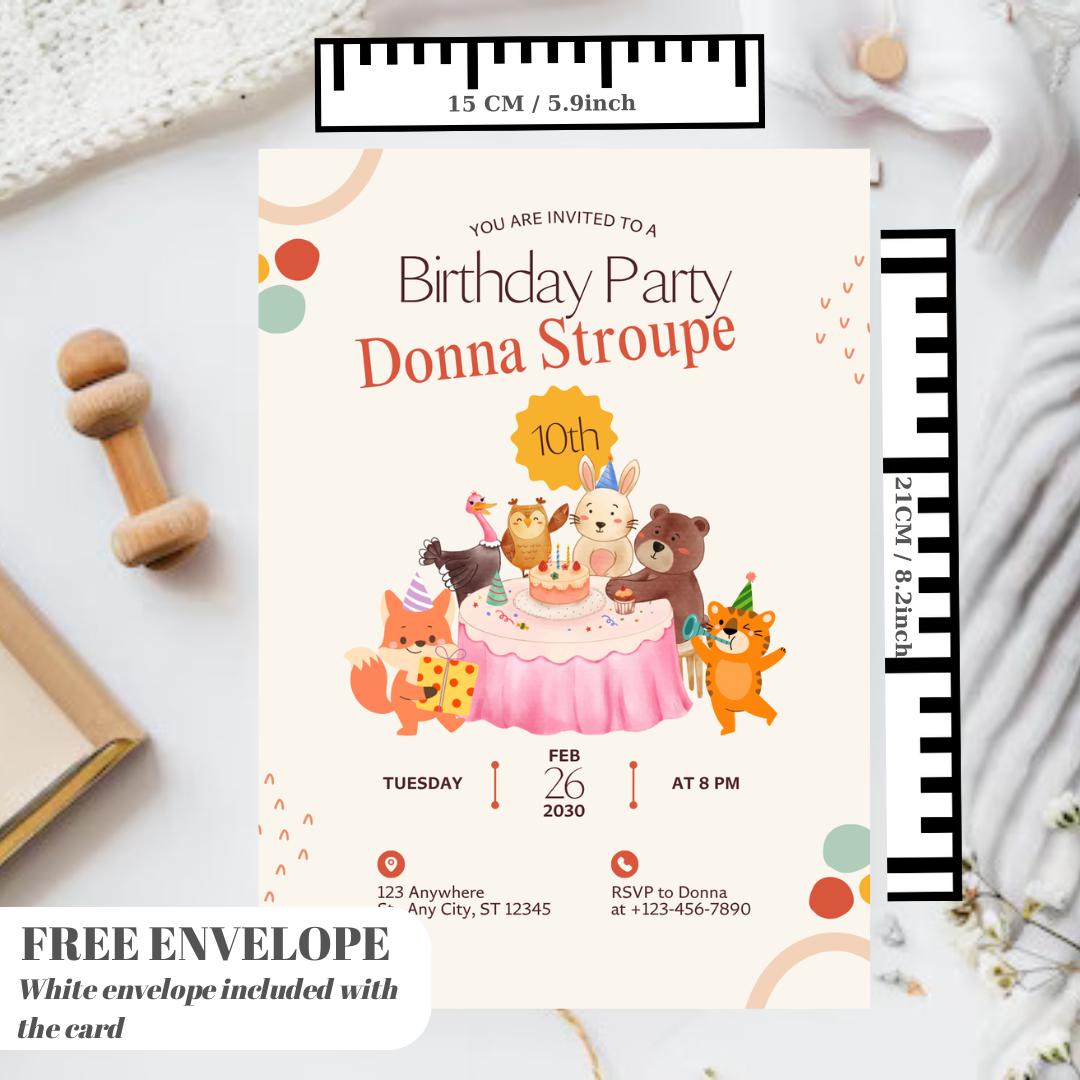 Beary Birthday Invitation, Bear Birthday Invite, Teddy  Birthday,  Birthday Girl, Beary Birthday Party Invite Pink 10/20/30 invitations card