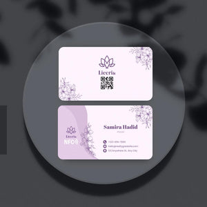 Business Card Floral : Elegant business card with Digital Contact, No App Needed