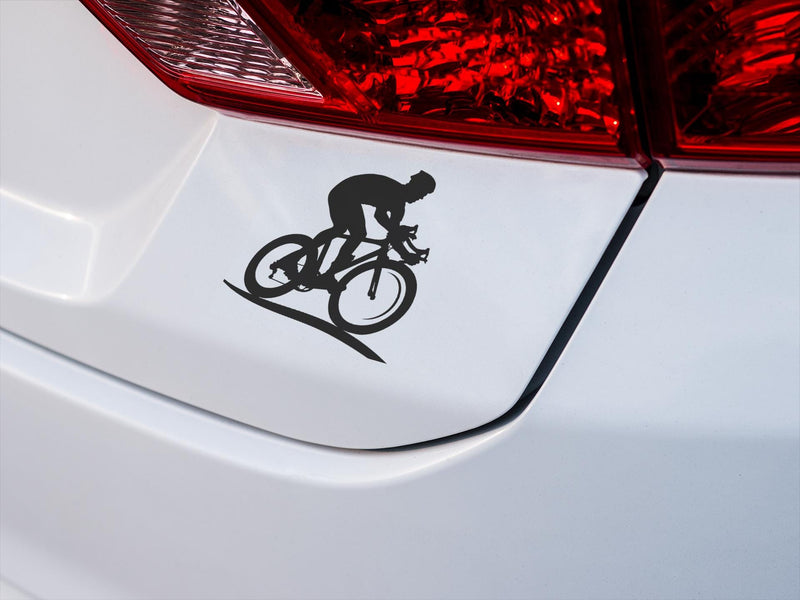 Mountain Bike Windshield Decal: Scenic Hill MTB Sticker