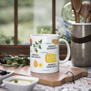 Vitamin D Mug: Glossy Ceramic Coffee Cup, Health Gift