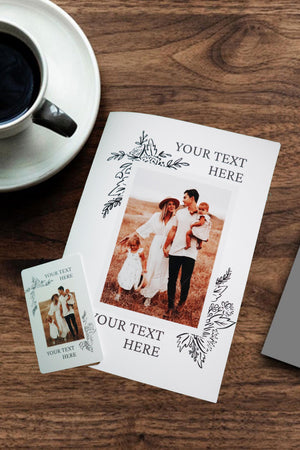 Personalised Photo Wallet Card and Greeting card For Husband, Wife Or Family, Anniversary Photo Gift For Him, Her | Custom Photo and Text