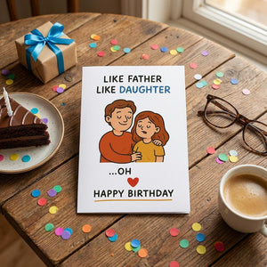 Funny Dad Birthday Card Like Father Like Daughter Card, Oh Shit Birthday Card for Dad, Dad Gift from Daughter, Humorous Father Card