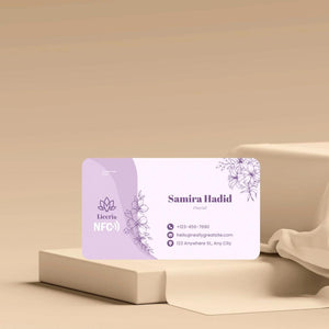Business Card Floral : Elegant business card with Digital Contact, No App Needed