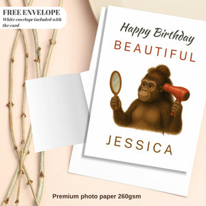 Birthday Card - Funny Personalised Greeting Card | Custom Name Card for your friends, niece, auntie, sister, grandma