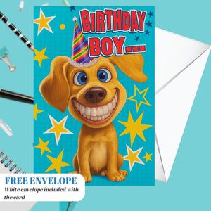 Funny Birthday boy dog lover card Birthday - dog meme Birthday Card Cute dog birthday cards  A5 size