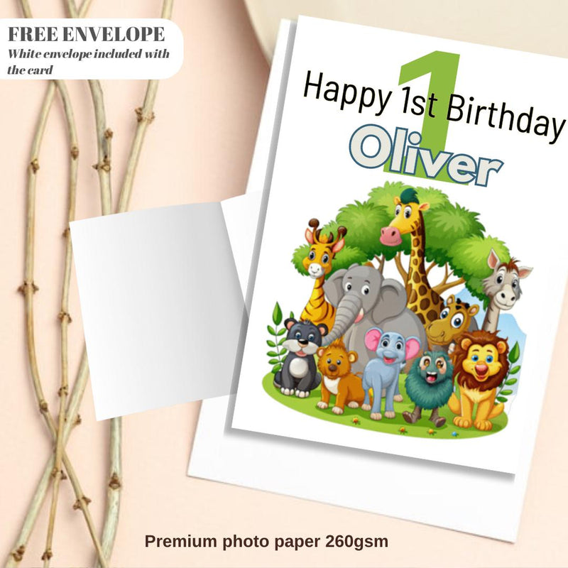 1st Birthday Card For Boy, Son 1st Birthday Card, Special First Birthday Gift For Grandson, First Birthday Card, Nephew 1st Birthday