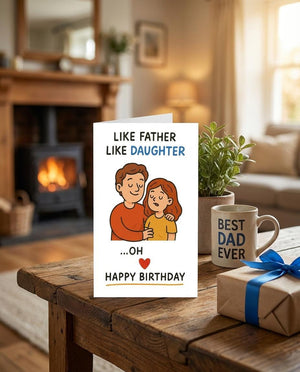 Funny Dad Birthday Card Like Father Like Daughter Card, Oh Shit Birthday Card for Dad, Dad Gift from Daughter, Humorous Father Card