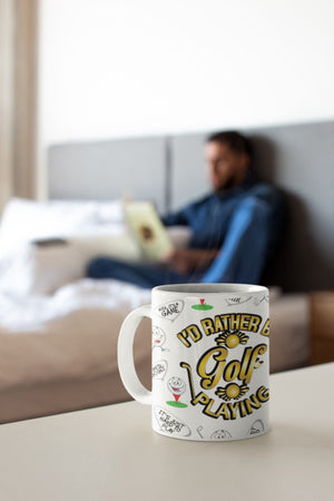 I’d Rather Golf Playing Ceramic Mug: The Perfect Birthday Gift for Her and him mug gift idea