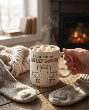 Silly Goose Gift Mug Funny Silly Goose Mug, I Love You Silly Goose Cup, Cute Goose Couple Gift, Romantic Funny Mug for Boyfriend Girlfriend