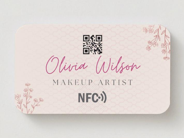 NFC Digital Business Card: Elegant Contactless Card for Beauty Professionals