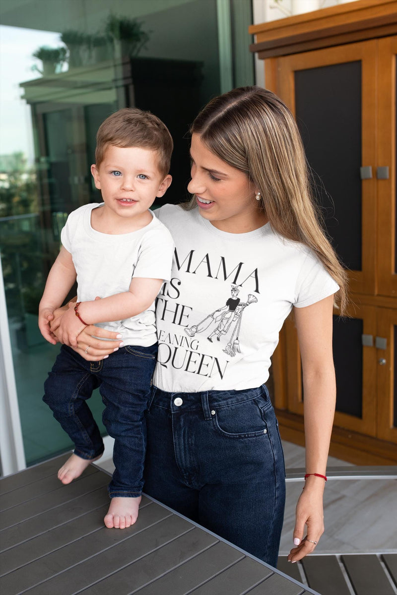 Cleaning Queen T-Shirt: Mama's Birthday Gift, Softstyle Cotton Tee