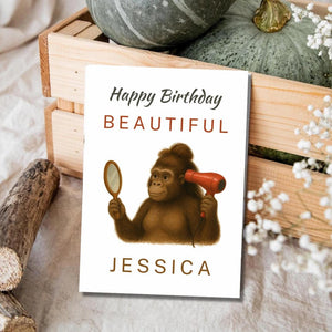 Birthday Card - Funny Personalised Greeting Card | Custom Name Card for your friends, niece, auntie, sister, grandma