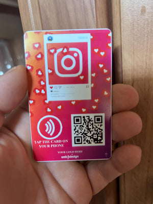 Custom NFC Instagram Tap Card: Social Media Business Card