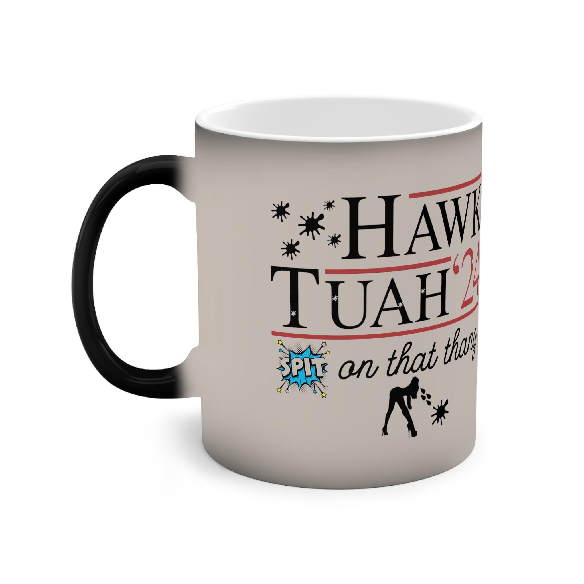 Hawk tuah girl magic Mug, funny meme mug viral Color-Changing Mug, 11oz
