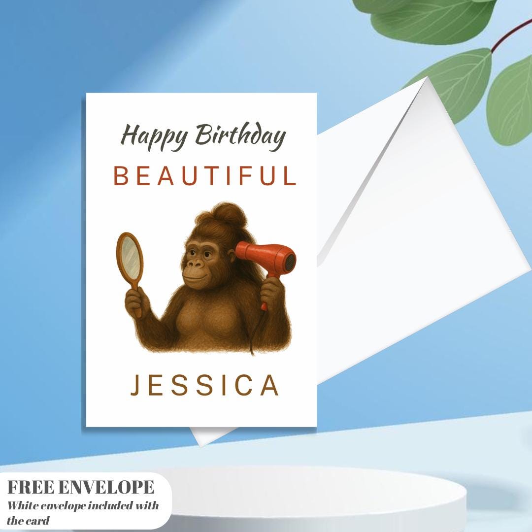 Birthday Card - Funny Personalised Greeting Card | Custom Name Card for your friends, niece, auntie, sister, grandma