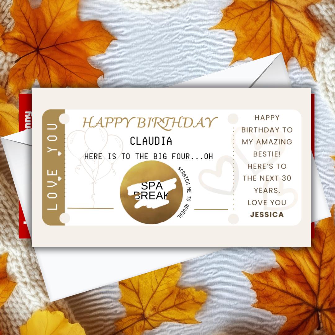 Birthday Scratch Card – Personalised Reveal Card for a Special Birthday Surprise