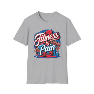 Motivational Gym T-Shirt Fitness is Pain, Progress is Power