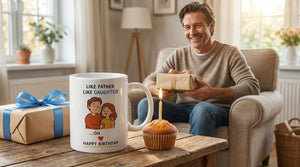 Funny Dad Birthday Gift Mug Like Father Like Daughter Mug, Oh Shit Funny Mug, Dad Gift from Daughter, Happy Birthday Dad Cup, Father Mug