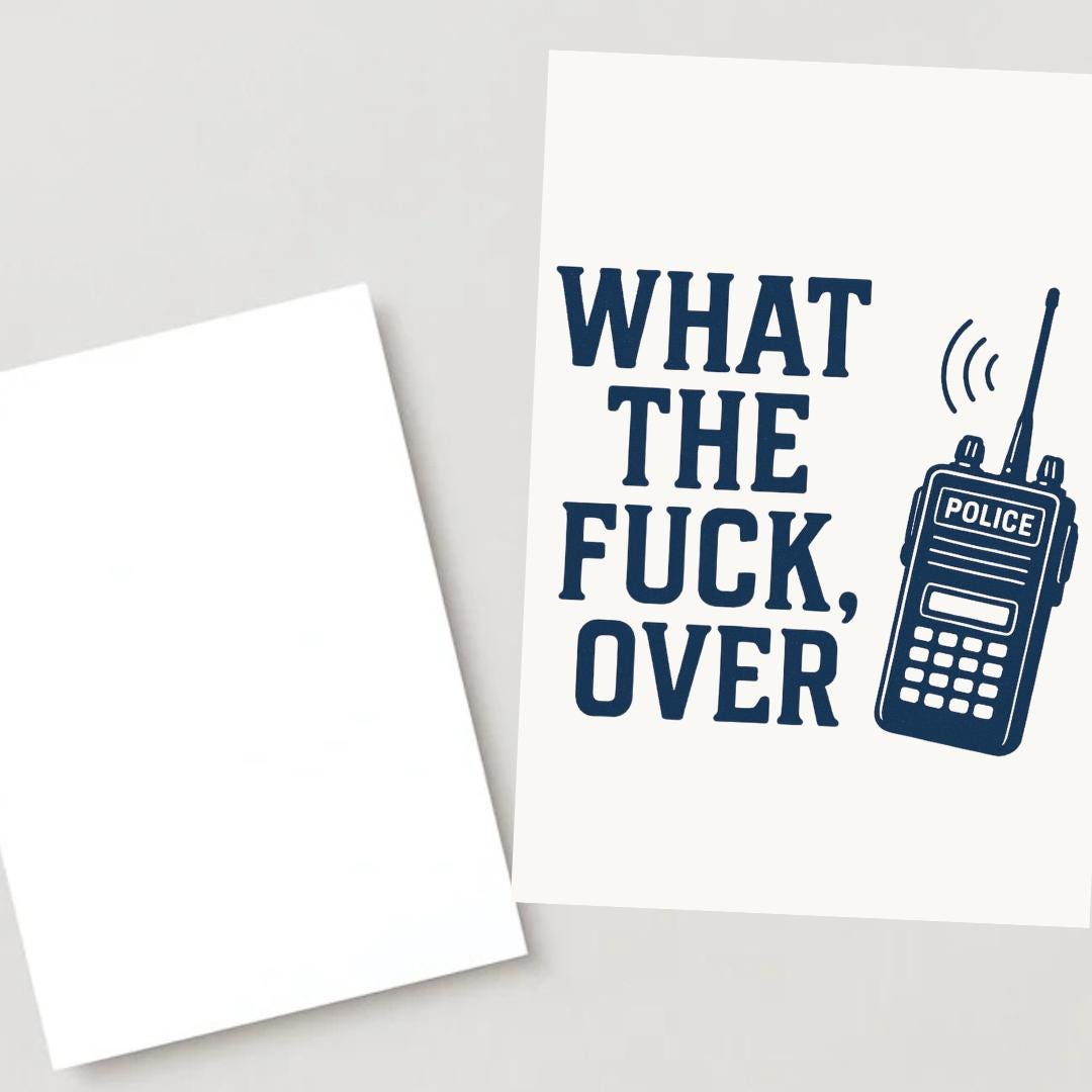 funny greeting card / what the fuck, over / encouragement card / coworker leaving / loss of job / snarky humor / thinking of you