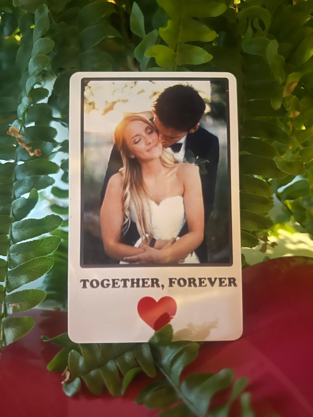 Personalise PVC Photo Wallet Card Forever | For Husband, Wife Or Boyfriend, Girlfriend Anniversary Photo Gift For Him, Her | Modern card