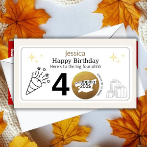 Personalised Birthday Scratch To Reveal Voucher, Special Birthday Surprise Scratch Card, 30th, 40th, 50th, 60th,70th,80th Birthday Gift Card