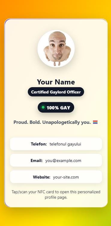 Personalized Gay Card: Platinum Membership Prank Gift with Digital Wallet